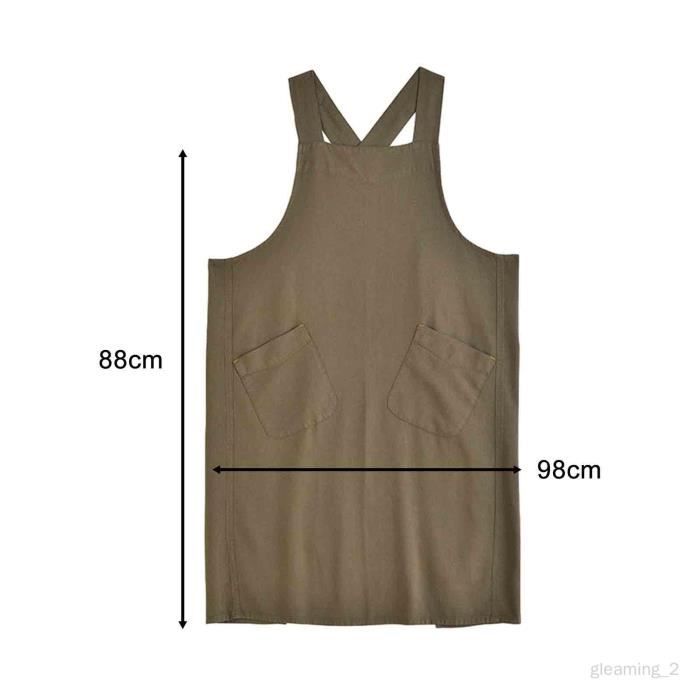 Lot Tablier De Peinture + 6 Pinceaux – Polyester, Réglable – Activités Créatives Enfants Et Adultes – Cadeau Artistique