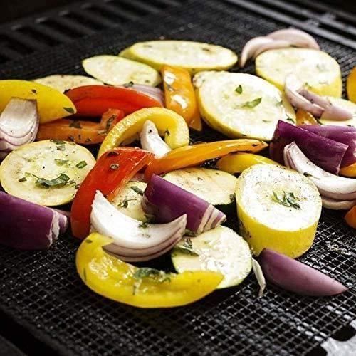 Tapis Barbecue Téflon GROFIS Lot De 5 - 60x40cm Réutilisable Anti-Adhésif