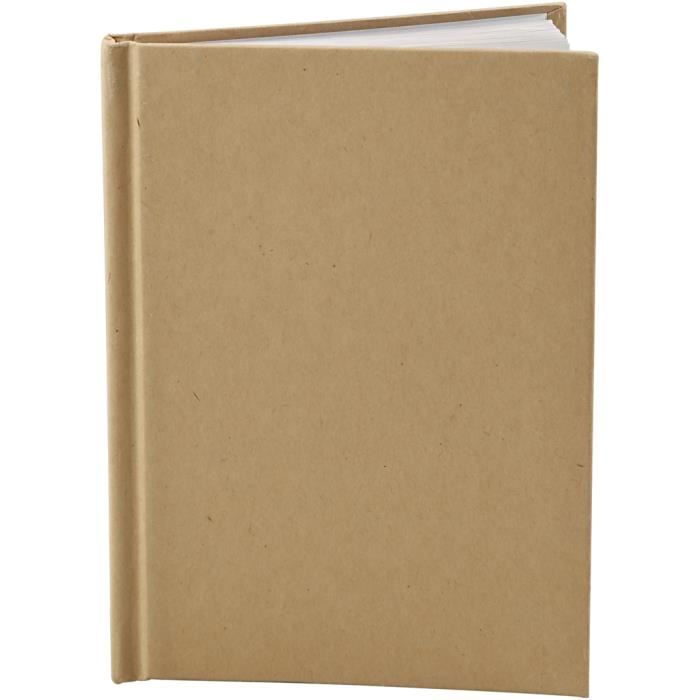 Carnet de notes en portrait avec couverture en papier naturel rugueux - 60  pages (80g). réf 26368