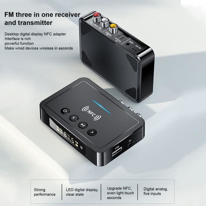 Fdit Adaptateur Bluetooth 5.0 KN321 Transmetteur Récepteur Audio Sans Fil 2  en 1 TV Ordinateur - Cdiscount TV Son Photo