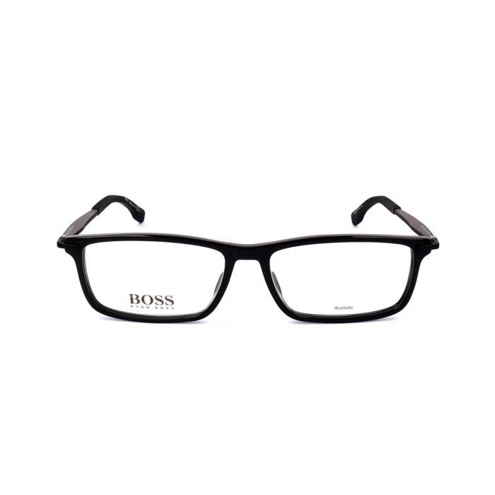 Lunettes De Vue BOSS 1545 - Monture Noire/gris, Acétate, Rond, Unisexe Neuves