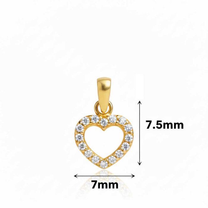 Magnifique pendentif cœur en or blanc 750 – 18 carats avec diamant (1,5 pt H/SI), Bijoux – Charms et pendentifs pour bracelets et colliers (jusqu'à 4 mm) – Femme fille, Or blanc