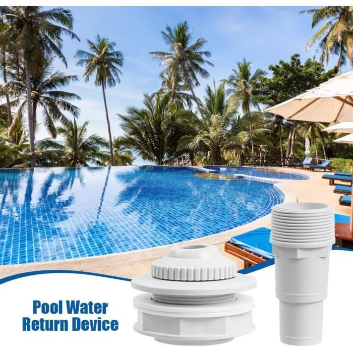 Lntyq Buse d'entrée de piscine, buse de refoulement 32/38 mm Buse d' impulsion de piscine 58 mm Buse de tuyau réglable Adaptateur de tuyau de piscine pour le drainage de la piscine
