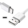 Chargeur pour Samsung Galaxy A02s / A03s / A04s Cable USB-C Data Synchro Type-C Blanc 1m-2