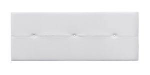 Tête De Lit Moderne Avec LED - Similicuir Blanc - Hauteur Réglable 78/88 Cm - Largeur 160 Cm - Pour Chambre