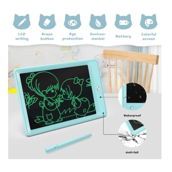 LCD Tablette d écriture et de dessin pour enfant (10 pouces ) – Jouet Chic