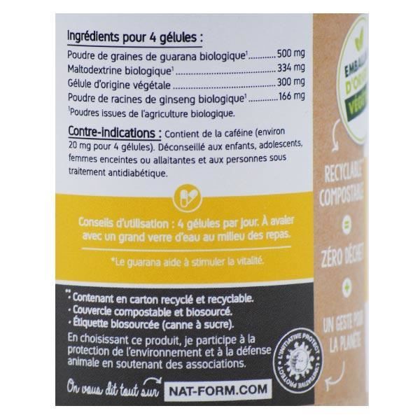 Guarana Bio 300mg - 120 Gélules Végétales Natur Attitud - Neuf - Complément énergie Naturelle