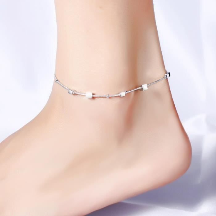 Bracelet De Cheville Bohème Pour Femme Avec Perles De Coquillage, Bijoux De Pied Pour Femmes Et