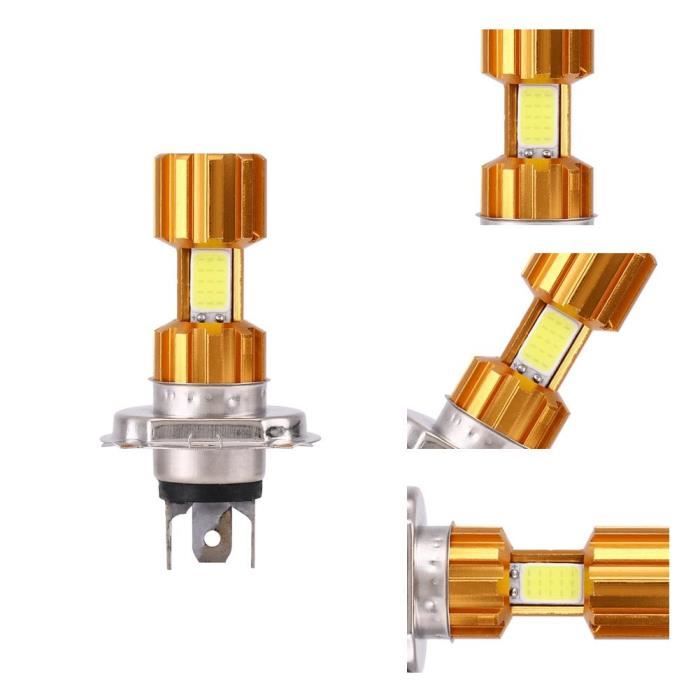 Double Phare Moto Universel 8.5 Pouces - Lampe Ronde Avant Fer Robuste Blanc + Blanc Pour Moto