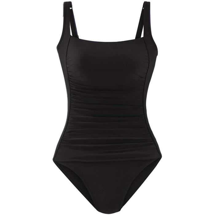 Maillot De Bain 1 Pièce Femme Push Up - Gainant Ventre Plat - Grande Taille