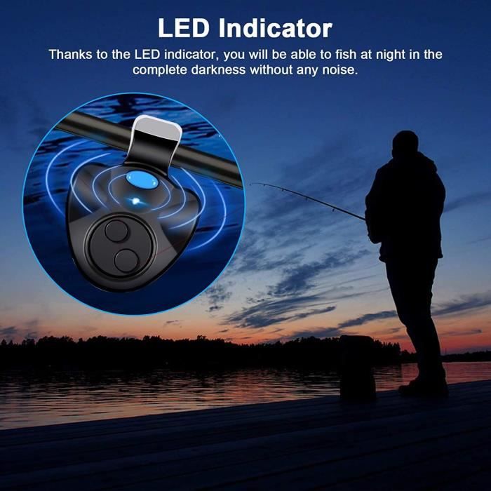 Détecteur de touche électronique pour la pêche avec alarme et lumière LED à  fixer sur la canne à pêche. - Cdiscount Sport