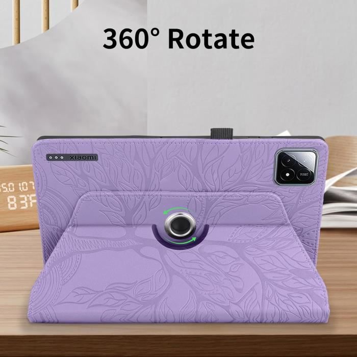 Coque Pour Tablette Xiaomi Pad 6S Pro 12.4" 2024 Pu Cuir 360°Rotatif — free download