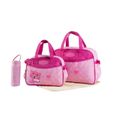 4 sacs de maternité grande capacité, sac à langer pour bébé, sac à dos de voyage étanche, sac à main d'allaitem Rose Red -AOAE4548-3
