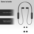 Écouteurs Bluetooth sans fil SONY WI-C100 - Autonomie jusqu'à 25 h -  Noir-3