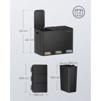 Système De Tri Sélectif - Lot De 3 Sacs De Recyclage Réutilisables Pour Plastique, Papier Et