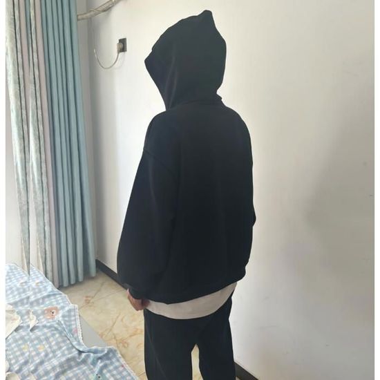 Sweat à Capuche Homme Sweat Zippé Homme Sweat Polaire Homme Hiver Balaclava Cagoule Moto Vlo Masque Anti Vent Veste Chaude Sweat Casual Y2k Streetwea Noir  F3bf5339 9d87 5976 8c0c 064a3293297b