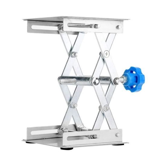 Plateforme élévatrice Réglable En Aluminium Pour Défonceuse - 90x90 Mm, Hauteur 30-90 Mm, Charge 10 Kg - Noir