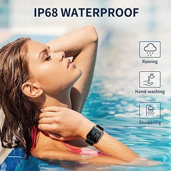 Montre Connectée Homme GRDE Smartwatch Femmes avec IP68 Etanche Sommeil  Moniteur de Fréquence Cardiaque Chronometre Calories Podomet - Cdiscount  Téléphonie