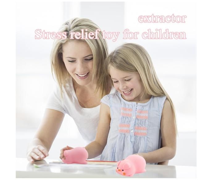 Cochon Anti-stress En Silicone – Jouet à Presser, Décompressant, 15x13,5 Cm – Pour Enfant Et Adulte