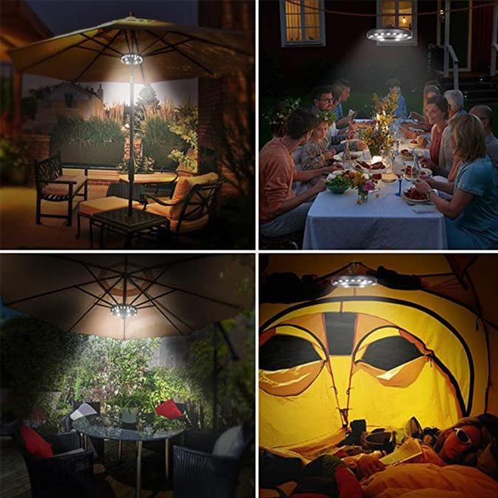 Lampes Solaires à Clip - 3 Modes, Détecteur Intelligent Pour Jardin, Terrasse, Parasol