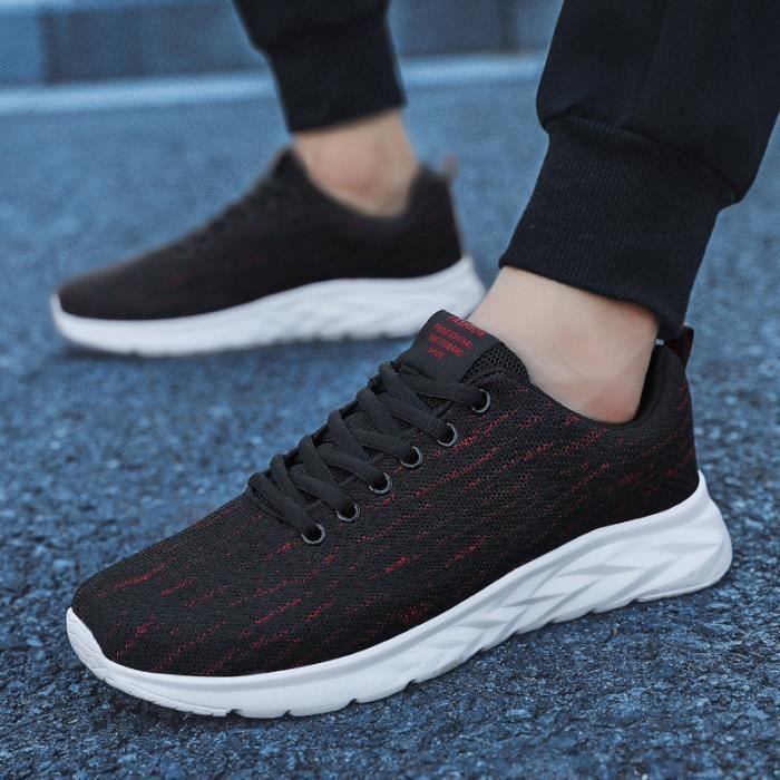 Chaussures De Marche Homme – Air Cushion, Bout Large, Sans Lacets, Nylon, Antidérapantes, Pour Sport Et Randonnée