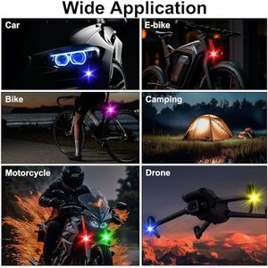 Gyrophares Sans Fil Avec Télécommande - 8 Couleurs, Rechargeable USB-C - Pour Voiture, Moto, Scooter, Drone - 2