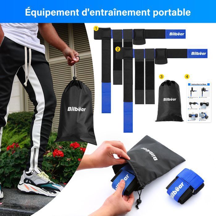 Sangle De Poids Multi-Jambes Gymproluxe - Pour Haltères, Kettlebells, Exercices Fessiers Et Jambes (Capacité 90 Kg)