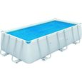 Bâche solaire rectangulaire BESTWAY pour piscine hors sol Power Steel 488x244x122cm - 457x217cm - 150gr/m2-0