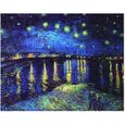 Legendarte - Tableau, Impression Sur Toile - Nuit Étoilée Sur Le Rhone Vincent Van Gogh cm. 40x50-0