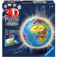 Ravensburger - Puzzle 3D Globe Mappemonde avec Led - 72 pièces-0