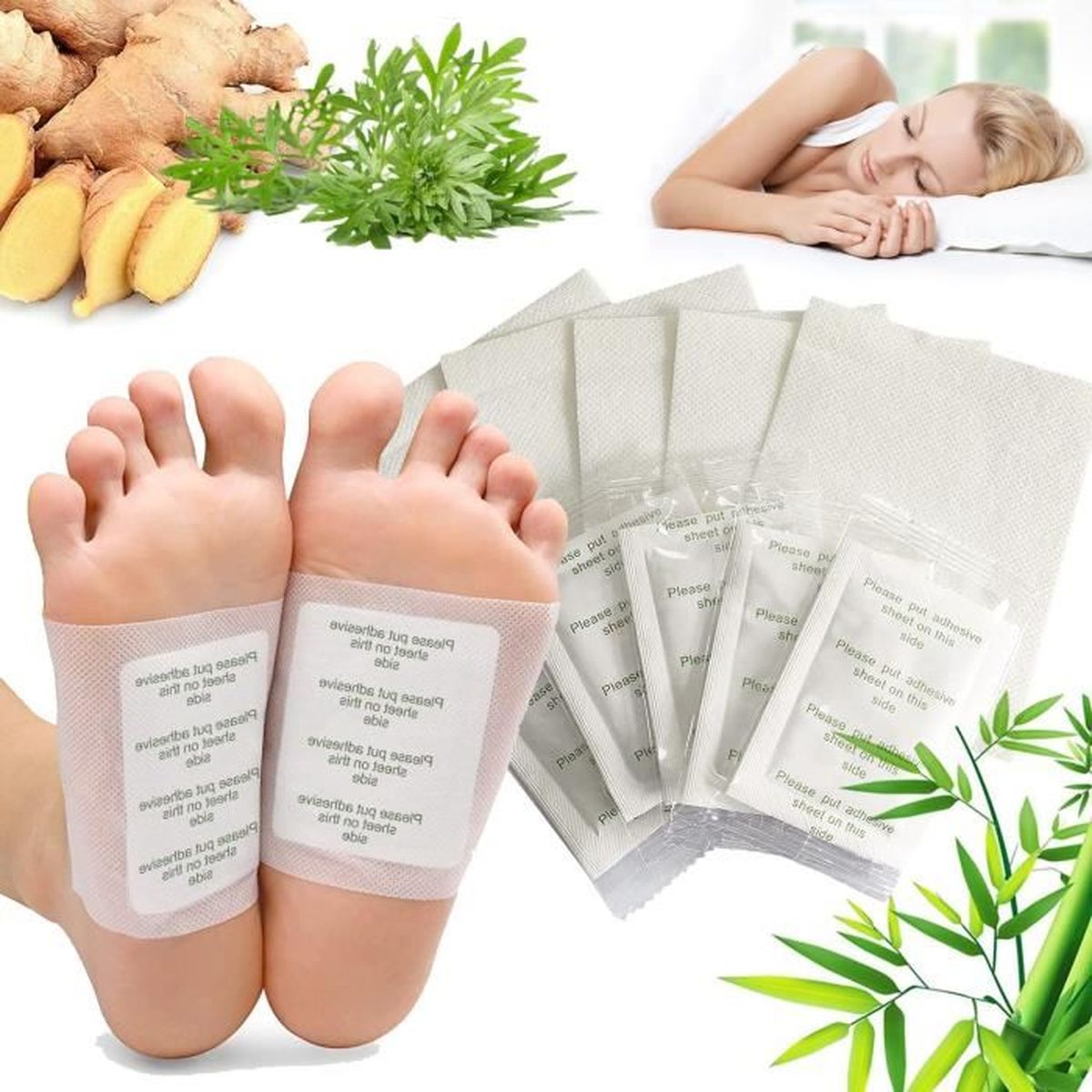 150 Pièces Patch Detox Pieds, Detox Foot Patches, aux Herbes Naturelles