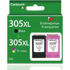 305XL -2 Cartouches d'encre compatibles HP 305 XL - Cartouche HP 305 CARTOUCHINK - Noir Couleurs