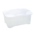EDA PLASTIQUE Boîte de rangement Clip'Box 30 L - Naturel couvercle avec charnière - 52 x 34 x 24,5 cm
