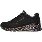 Baskets Skechers Uno Loving Love noir femme - SKECHERS - Tige Synthétique - Lacets - Plat