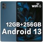 XUEMI Tablette Android 13-Tablette 10 Pouces - 12GB RAM + 256GB ROM-WiFi 6-BT5.0-Octa-Core -7000mAh -1280 * 800IPS - 5+8MP Caméra -Bleu