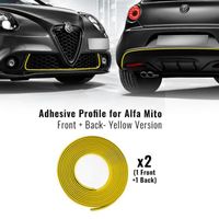 Profil Adhésif Antérieur + Postérieur pour Alfa Romeo Mito Voiture, Jaune