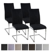 Chaise Cantilever LUGANO - ALBATROS - Lot de 4 chaises - Noir - Testé par SGS