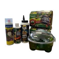Kit anti-guêpes fortes infestations avec 3 pièges et 1 attractif, 1 poudre et 1 spray insecticides, extermination guêpes et guêpiers