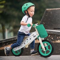 Draisienne en Bois Joyz Mini - Vélo d'Équilibre Vert - Siège Réglable - Roues EVA Increvables 11