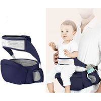 Porte bébé,Ergonomique Tabouret Siège de Hanche avec Protection de Ceinture de Sécurité de 6 à 36 Mois (bleu)