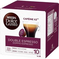 LOT DE 4 - DOLCE GUSTO - Double Espresso Café dosettes - paquet de 16 capsules - 136 g