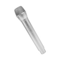 Fdit Micro accessoire pour chanter Microphone d'accessoire réaliste pour les spectacles de danse de karaoké(Argent )