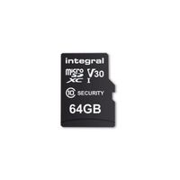integral Mémoire Security Micro SD 4K V30 UHS-1 U3 64GB - INMSDX64G10-SEC