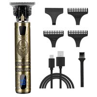 Tondeuse Cheveux Hommes, Professionnelle Tondeuse à Cheveux Sans Fil, USB Rechargeable Tondeuse Cheveux Écran à LED