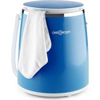 OneConcept Mini machine à laver avec essoreuse - chargement par le haut - 3,5 kg - 380 W - bleue