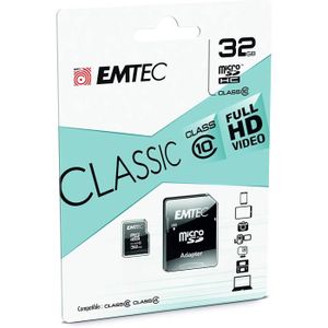 CARTE MÉMOIRE ECMSDM32GHC10CG - Carte microSD - Classe 10 - Coll