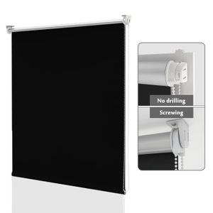 HOMEDEMO Store Enrouleur Store Jour Nuit de Double Tissu 40 x 150 cm Blanc Facile /à Installer avec Clips pour Fen/être ou Porte /à Fixer sans Per/çage ni Forage avec Clips