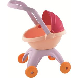 ACCESSOIRE POUPON Landau ECOIFFIER NURSERY pour poupons de 32 cm - Capote à 2 positions - Rose - Dès 18 mois