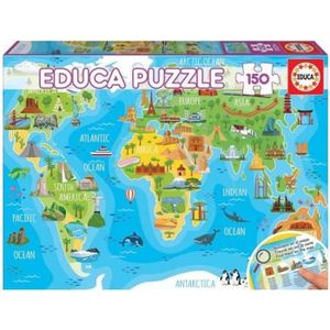 PUZZLE Puzzle Enfant - Carte Du Monde Des monuments : Col