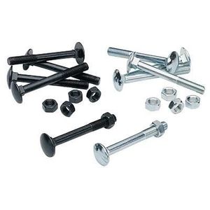4pcs M6 toiture Boulons /& Écrous Dôme Tête Croix fendue zinc Fixation Hexagonale écrou